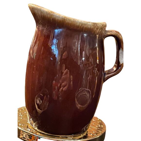 RARE FIND SMALL MEXICAN TERRA COTTA PITCHER SIGNED BY THE ARTIST ON BOTTOM - Picture 4 of 6